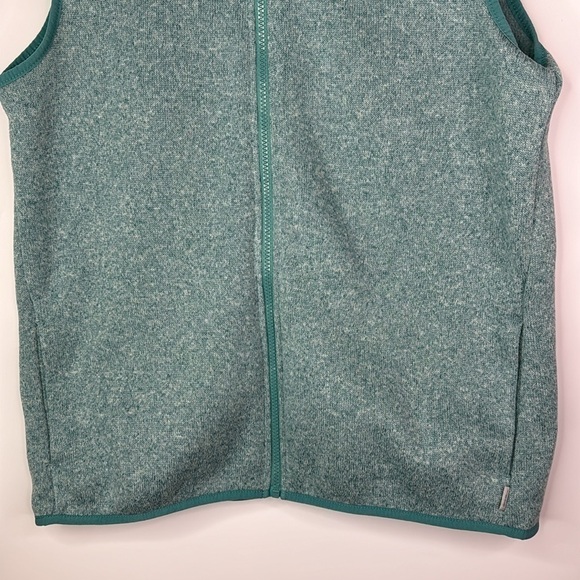 Eddie Bauer Heathered Blue Fleece Vest Size Large - Picture 3 of 8
